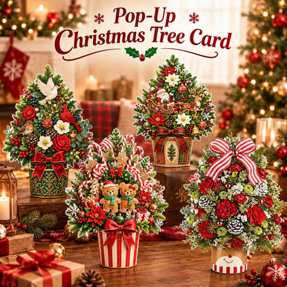 🌲 Pop-up 3D-kerstboomkaart ✨ Verandert in een vrijstaande feestelijke tafeldecoratie