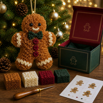 🎄🧵 Stikje voor stikje — DIY-set voor een 3D-kerstbal van stof