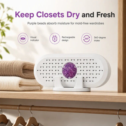 💧👕 Herbruikbare Mini-Luchtontvochtiger – Houd Kasten en Laden Frisser en Droger