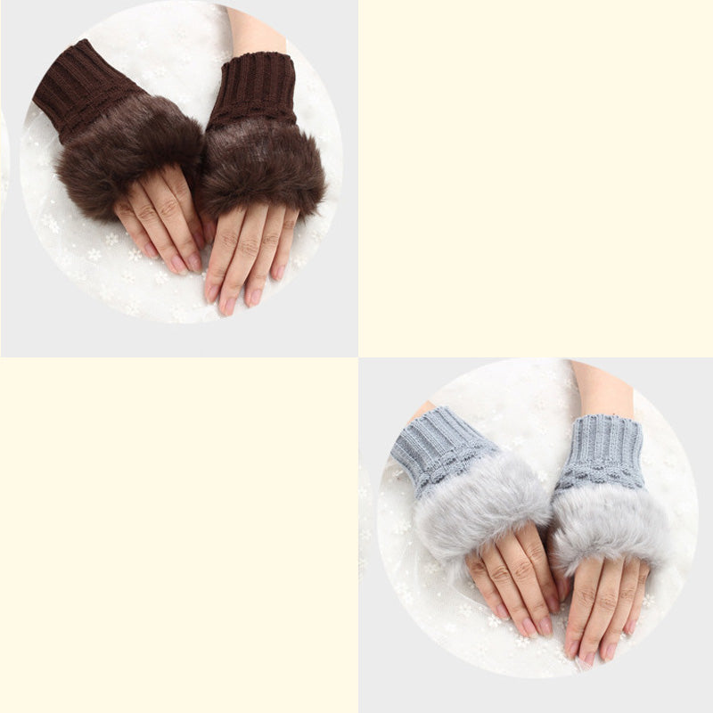 💕KOOP 1 KRIJG 1 GRATIS🔥 Fuzzy Zacht Gebreide Warme Vingerloze Handschoenen