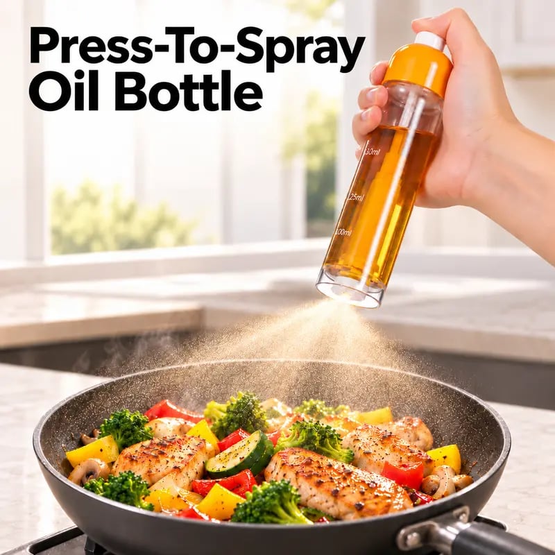 🧴💨 Praktische Olie- en Vloeistofspray – Hervulbaar & Handig voor Elke Dag