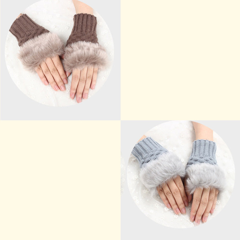 💕KOOP 1 KRIJG 1 GRATIS🔥 Fuzzy Zacht Gebreide Warme Vingerloze Handschoenen