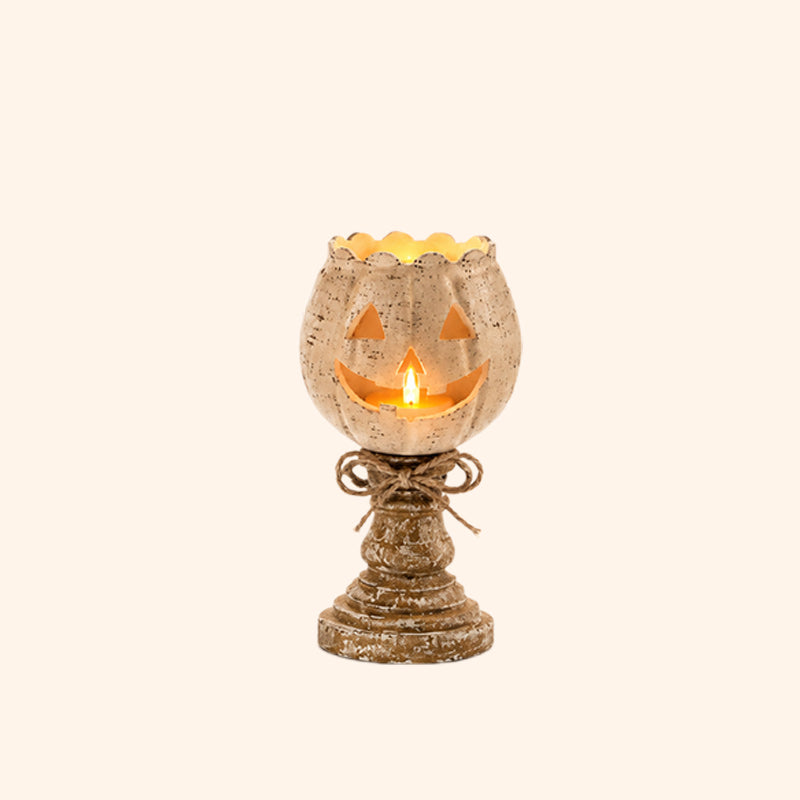 🎃 Schattige Pompoen Kandelaar – Breng Warme Halloween Sfeer in Huis! 🕯️✨