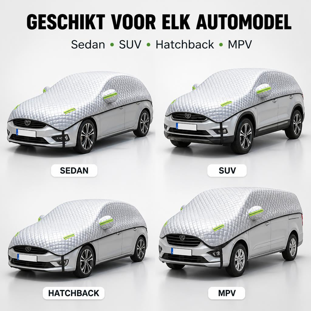 🌞❄️ Universele Auto Voorruithoes – Minder Hitte in de Zomer, Minder IJs in de Winter!