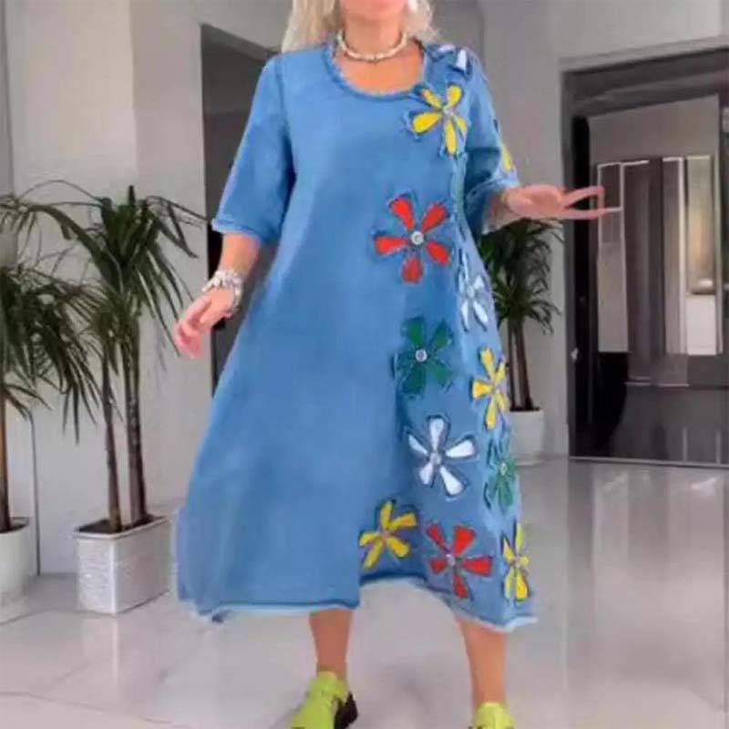 🔥2025 Nieuwe aankomst🌸Casual rok met ronde halslijn