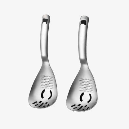 🥄 Multifunctionele zeeflep van 304 roestvrij staal｜Voor knoflook, gember, puree en babyvoedsel