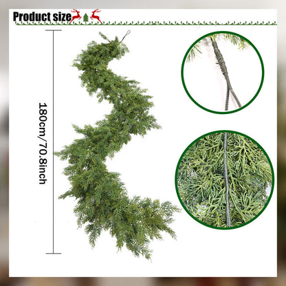Faux Greenery Knockford dennennaalden zacht rubber rotan Garland