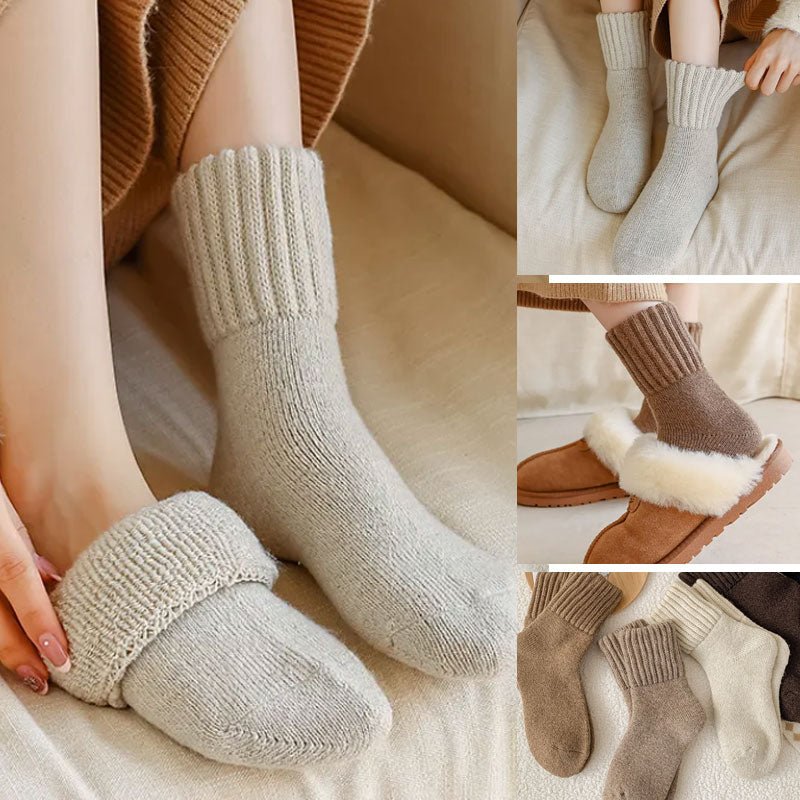 🧦 Warme Wollen Sokken in Middenhoogte