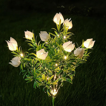 Solar Gardenia-bloemenlampjes 🌸 LED-bloemenlampen met bloemsimulatie voor de decoratie van binnenplaatsen en tuinen, waterdichte sfeerverlichting voor buiten