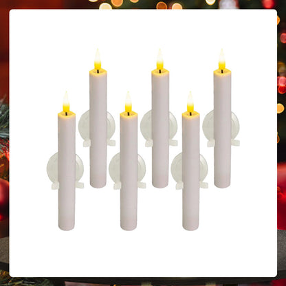 🎄Kerstspecial 🔥 6 LED-raamkaarsen zonder verlichting