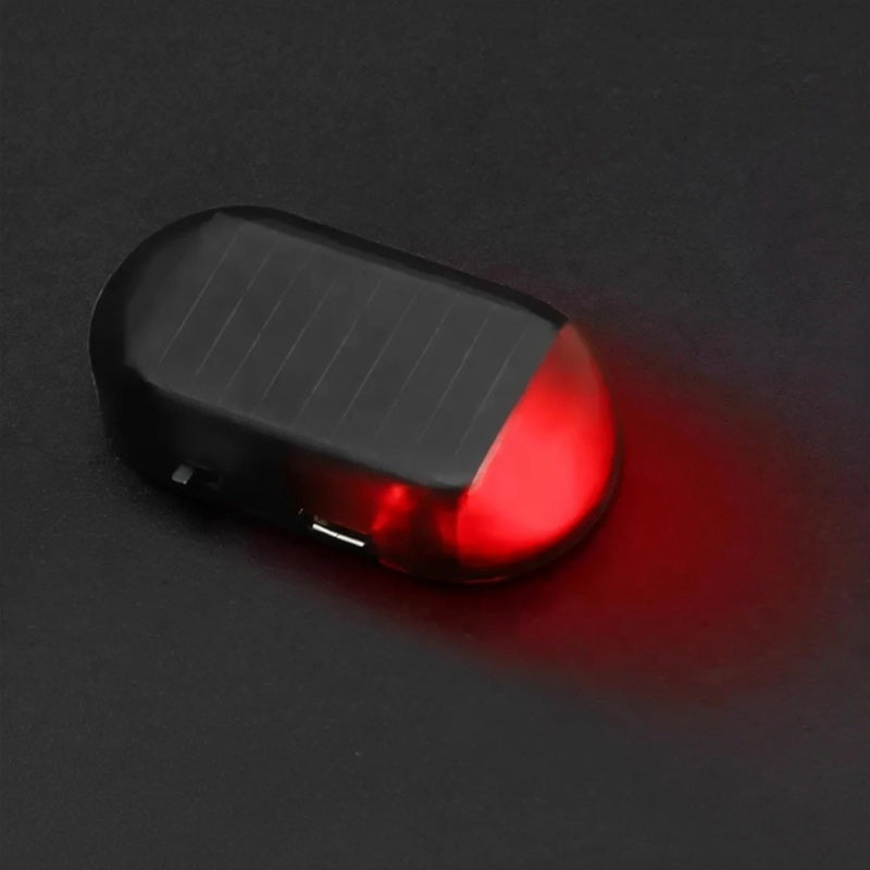Solar-Powered Car Anti-Theft Warning Light with LED Flash