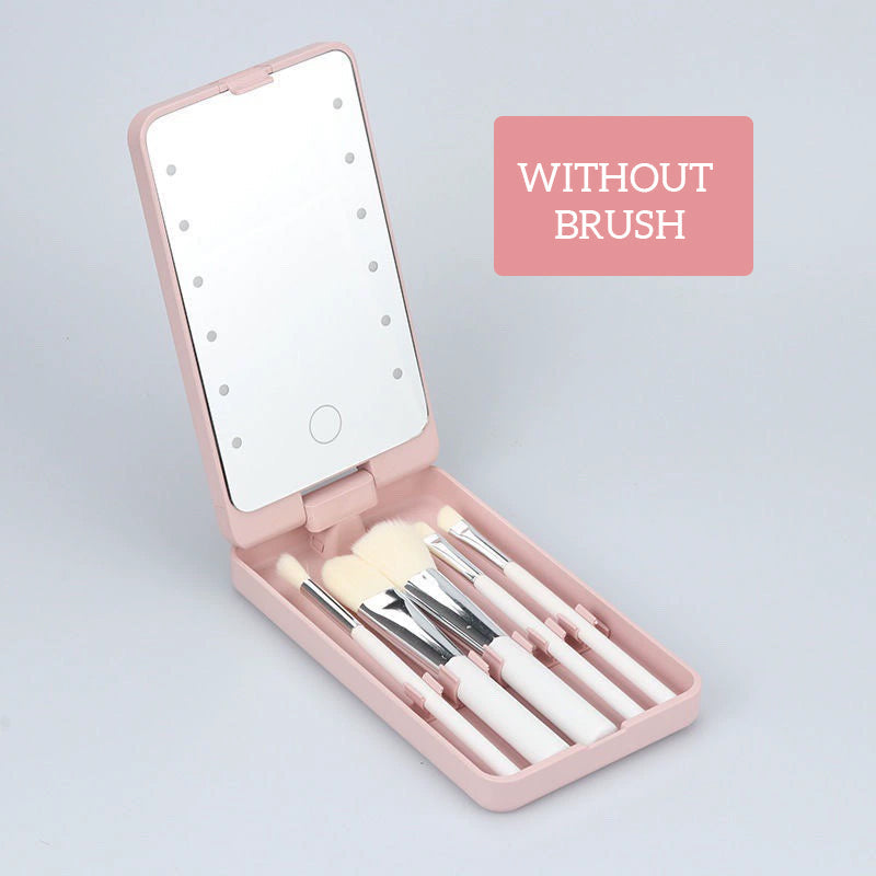 Draaibare LED make-updoos vouwspiegel