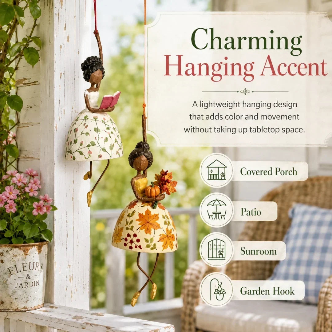 💃🌸 Laat je ruimte dansen — Speels hangend ornament met dansende dame