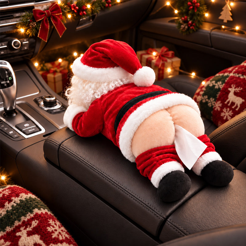 🎅🌟 Grappige Kerstman Billen Tissuebox – Een Lach Gegarandeerd!