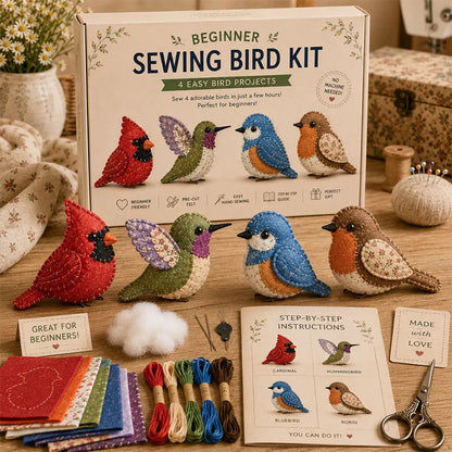 Een Knusse DIY Hobby Vol Creativiteit & Schattigheid! 🌸🪡🐾 丨 DIY-knutselpakket met stoffen dieren – Creatieve handgemaakte kunst