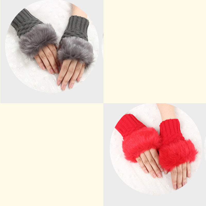 💕KOOP 1 KRIJG 1 GRATIS🔥 Fuzzy Zacht Gebreide Warme Vingerloze Handschoenen