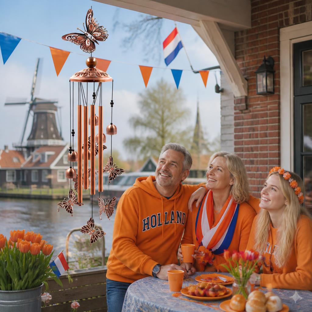 🎵 Rustgevende Vintage Metalen Windgong (90cm) — Creëer Je Eigen Zen-Oase Thuis ✨