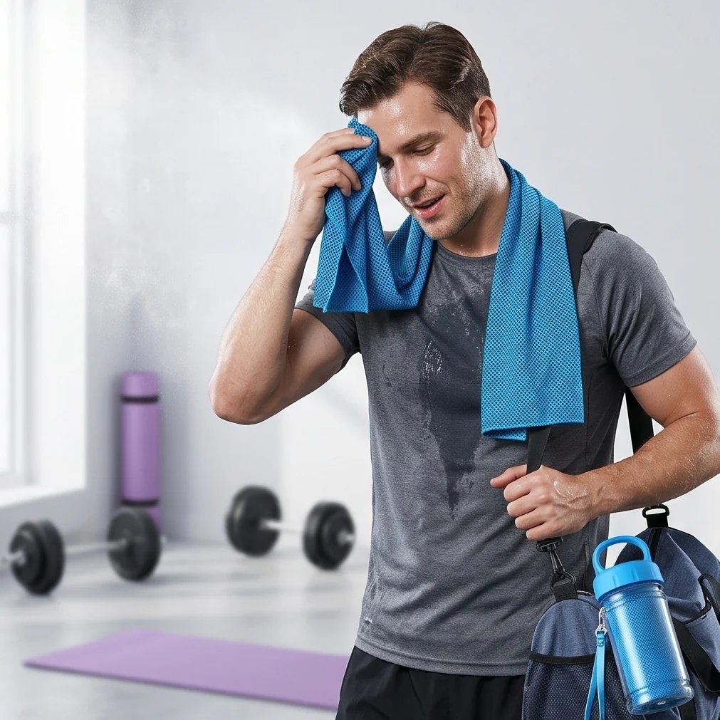 🏃❄️Handdoek tegen koud zweet die je overal en altijd kunt gebruiken! Herbruikbaar, zacht, absorberend, verkoelend en draagbaar