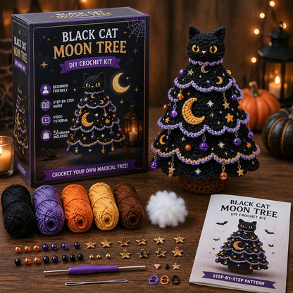 🎃 DIY-haakpakket voor een Halloween-boom | Alles-in-één-pakket voor een griezelige tafeldecoratie van 7 inch met verschillende lagen 🧶👻✨