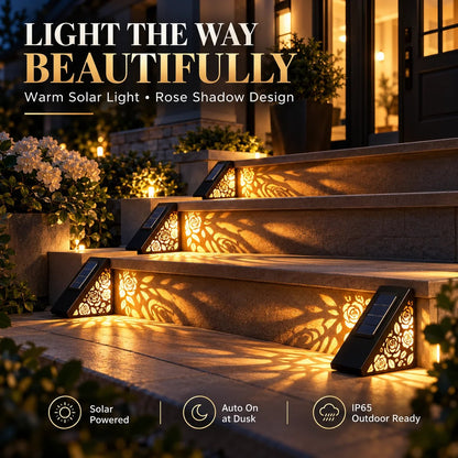 ✨🌙 Solar Tuinlamp met Bloemenlicht – Automatische Verlichting met een Romantisch Accent