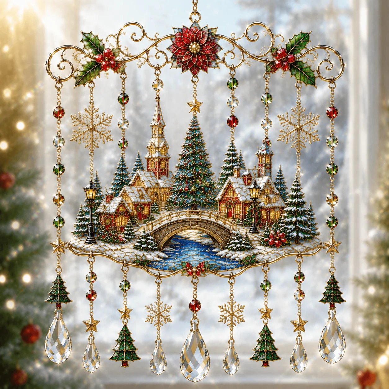 🌟 Elegant Christmas Glass Bell – Een Tijdloze Kerstdecoratie Vol Warmte! 🎄🔔