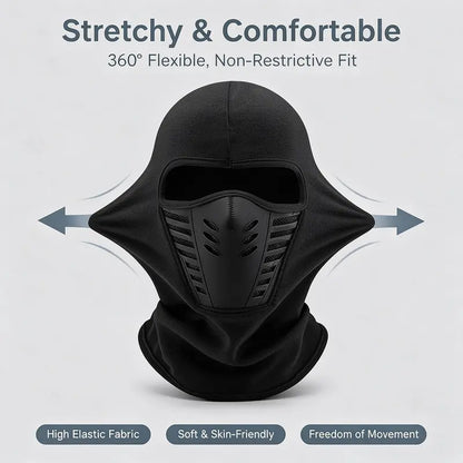Unisex fleece-skimasker dat het hele gezicht bedekt – winddicht, anti-condens, zachte sport- en outdoormuts 🧣