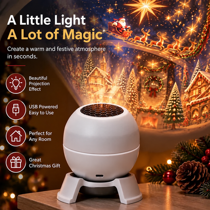 🎅🌠 Compacte Kerstlichtprojector – Geniet van Feestelijke Projecties Zonder Slingers of Ladders!