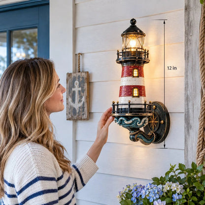 ⚓✨ Vintage Kust Vuurtoren Wandlamp – Breng de Zee in Huis!