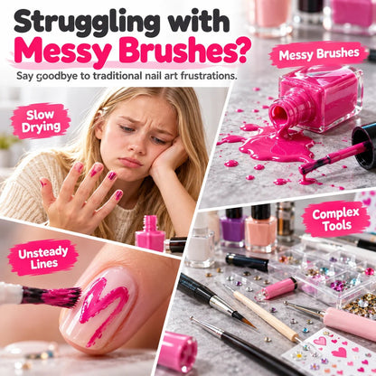 💅✨ DIY Nagelstiften Set (12 Stuks) – Professionele Nagelkunst in een Handomdraai!