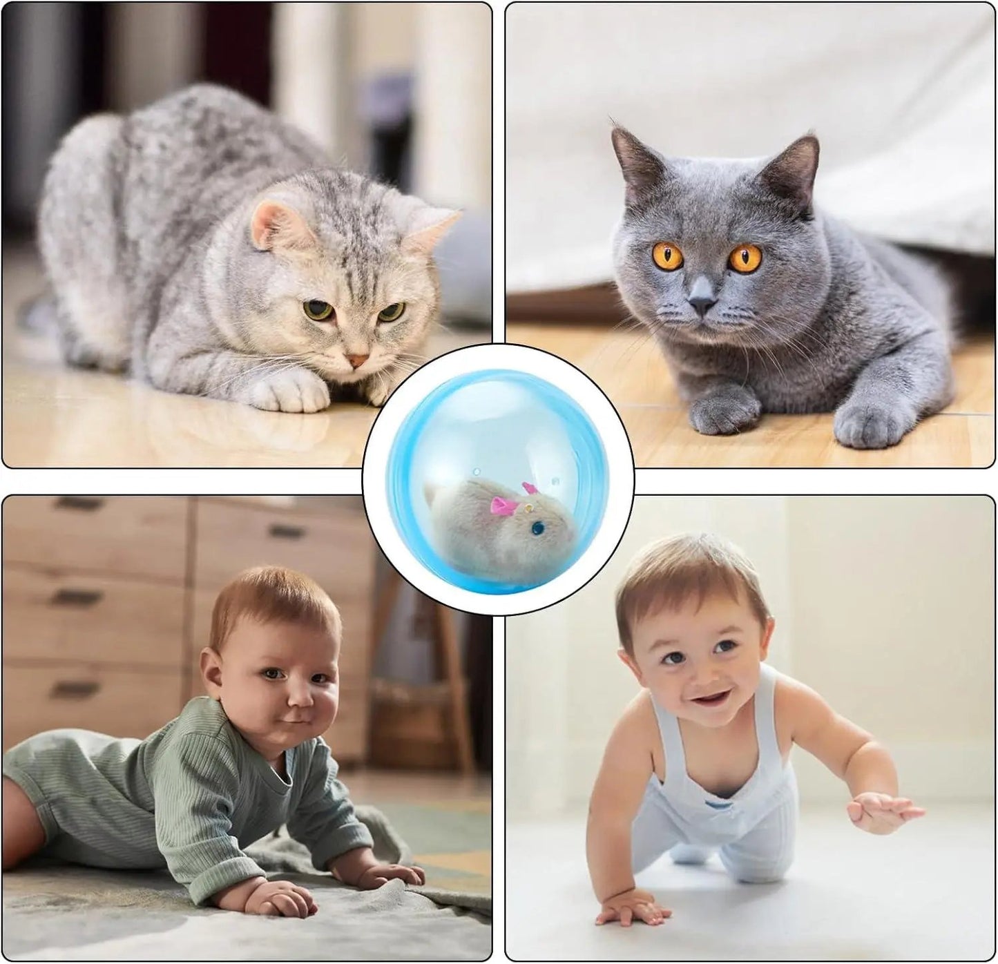 🔥Laatste dag: 50% KORTING 🐱 Slimme Interactieve Kattenbal – Speel, Jaag & Ontdek! 🐭✨🎾