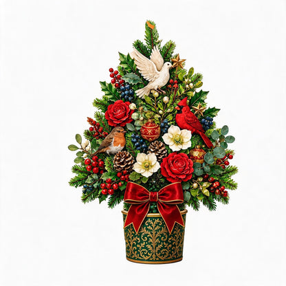 🌲 Pop-up 3D-kerstboomkaart ✨ Verandert in een vrijstaande feestelijke tafeldecoratie