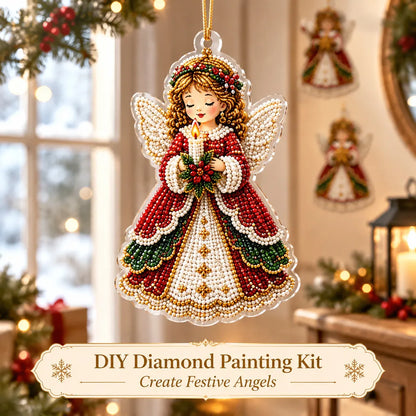 🎄Kerstversiering van acryl met strasssteentjes, sprankelende DIY-kerstdecoratie