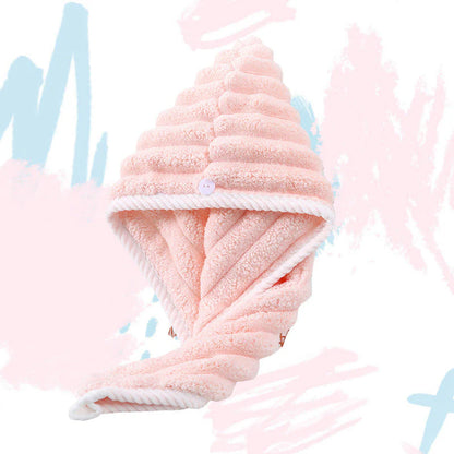 Koraal fluwelen droogkapje