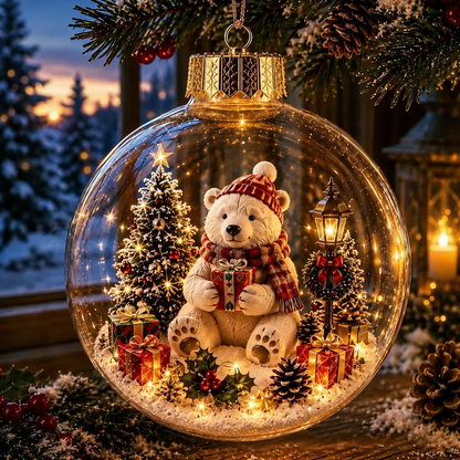 🎄🐻 Animalen Kerstsneeuwbol – Een Betoverend Wintertafereel Voor Thuis! ❄️✨