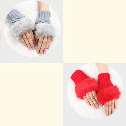 💕KOOP 1 KRIJG 1 GRATIS🔥 Fuzzy Zacht Gebreide Warme Vingerloze Handschoenen