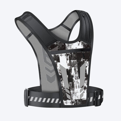 🏃Handsfree hardloopvest — met opbergruimte voor een waterfles en telefoon en reflecterende veiligheidselementen