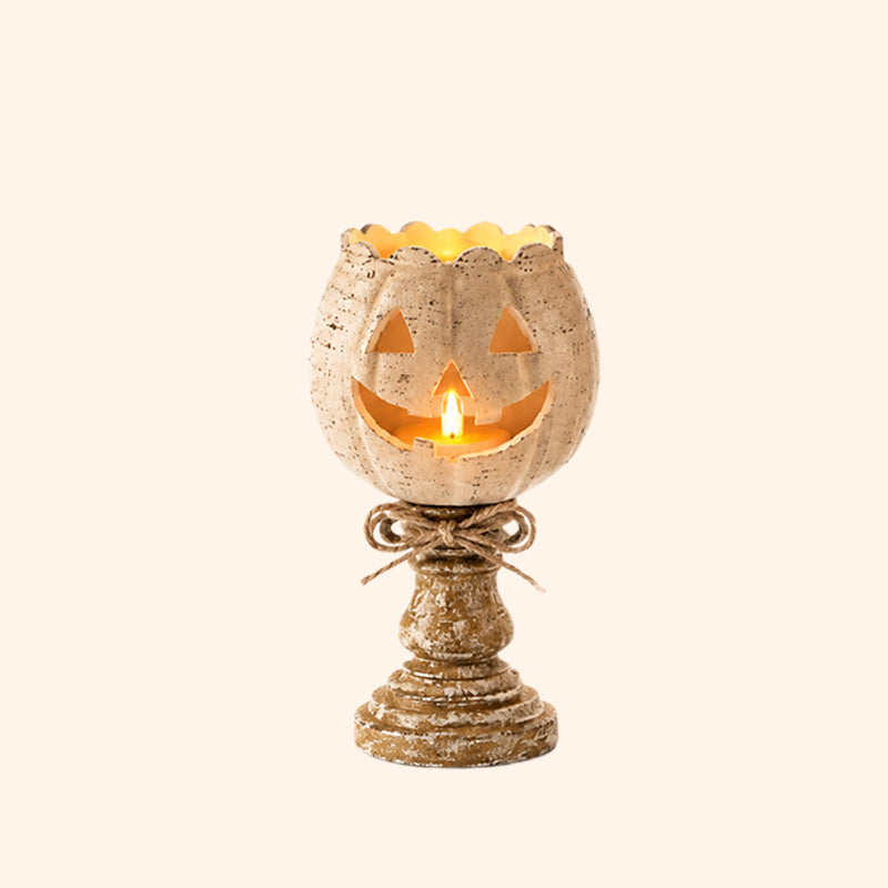 🎃 Schattige Pompoen Kandelaar – Breng Warme Halloween Sfeer in Huis! 🕯️✨