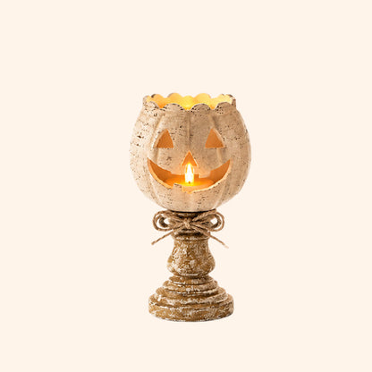 🎃 Schattige Pompoen Kandelaar – Breng Warme Halloween Sfeer in Huis! 🕯️✨
