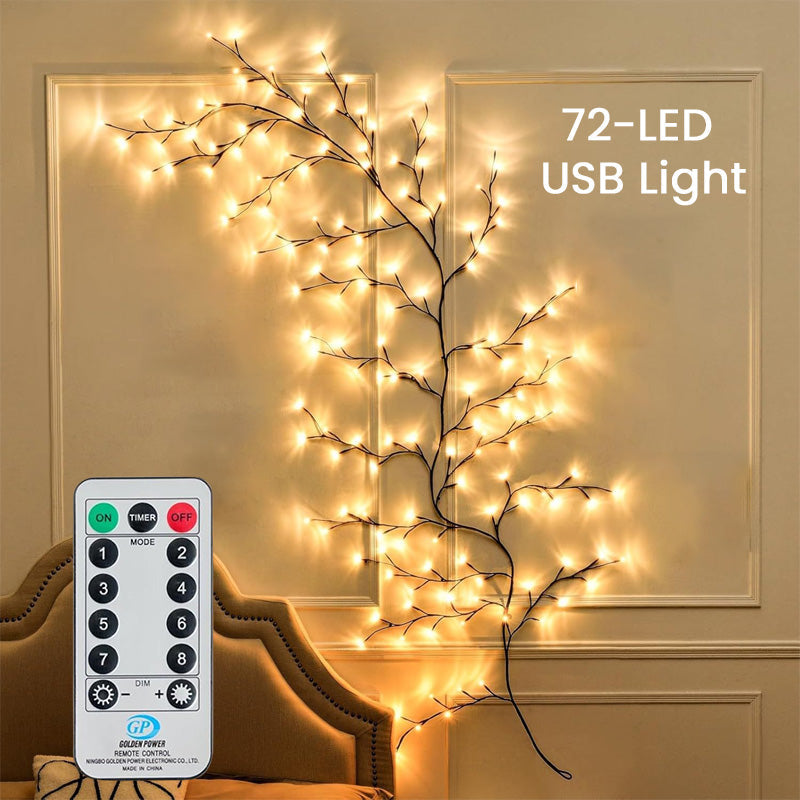 🌟🎅 Flexibele LED Boomtak – Warm & Feestelijk