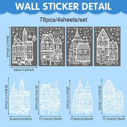 Christmas Village Window Decals