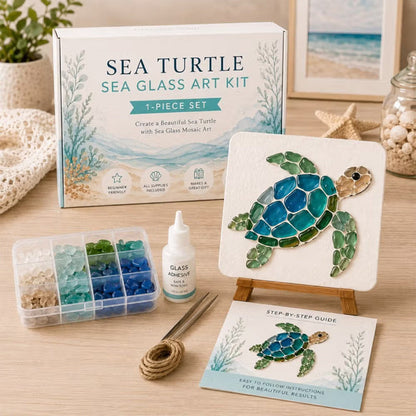 🎨🌊 Zeeglas Kunstset – Maak een Prachtig Mozaïekmeesterwerk ✨🖼️