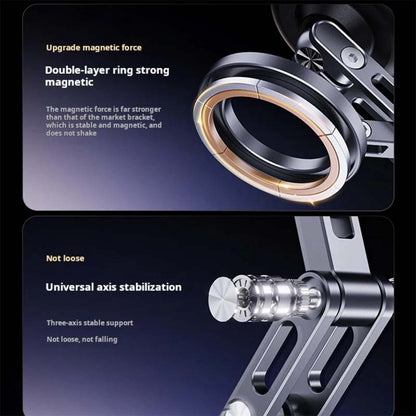 Dubbele zuignap vacuüm magnetische auto telefoonhouder