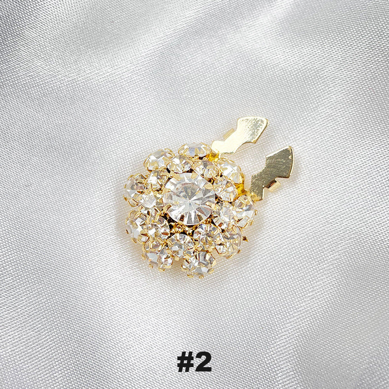 Gebloemde diamanten mouwknopen