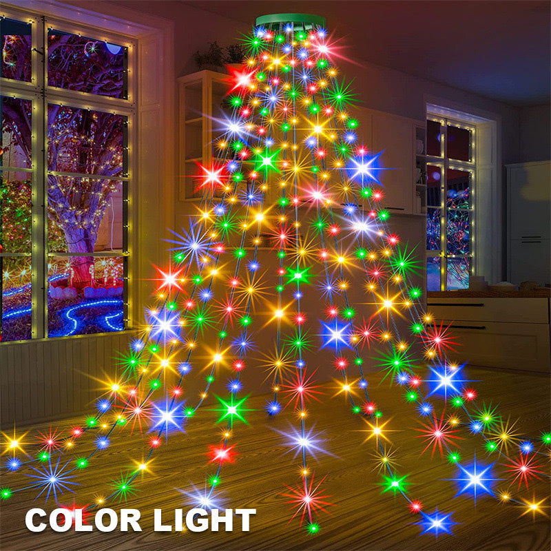 🎄LED Ring Vijfpuntige Ster Kerstboomverlichting 🎄