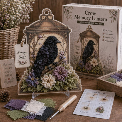 🔥UITVERKOOP🔥🕊️ 3D-souvenir-lantaarnpakket van stof ‘Always Near’ (om te beschilderen) 🐦
