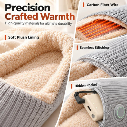 👣 Slimme Verwarmde Pantoffels – Overal Warmte in Huis