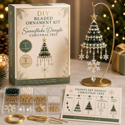 🎄 DIY-set voor kerstboomversieringen met kralen – Maak je eigen sprankelende kerstsouvenir! ✨💎
