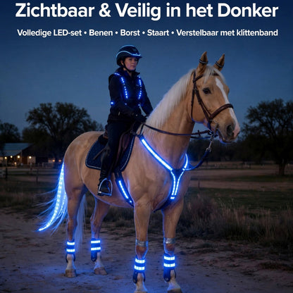 🐎💡 Verlichte Rijset – Zie en Word Gezien in het Donker!
