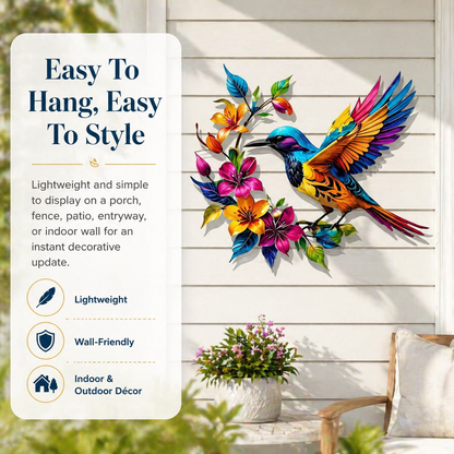 Bluebird Blossom metalen wanddecoratie  🐦🌸✨
