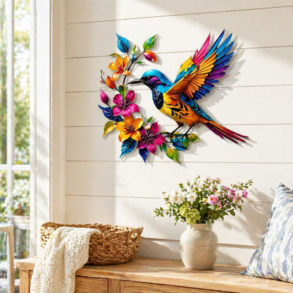 Bluebird Blossom metalen wanddecoratie  🐦🌸✨